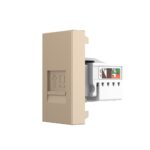 Modul priză rețea RJ45 Livolo VL-FCCP-1AP, policarbonat, auriu