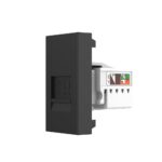 Modul priză rețea RJ45 Livolo VL-FCCP-1BP, policarbonat, negru