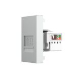 Modul priză rețea RJ45 Livolo VL-FCCP-1IP, policarbonat, argintiu