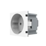 Modul priză simplă Schuko Livolo VL-FCTC16A, policarbonat, alb