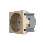 Modul priză simplă Schuko Livolo VL-FCTC16A, policarbonat, auriu