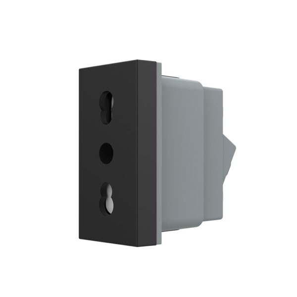 Modul priză simplă standard italian Livolo VL-FCTL16A-1WP, policarbonat, negru