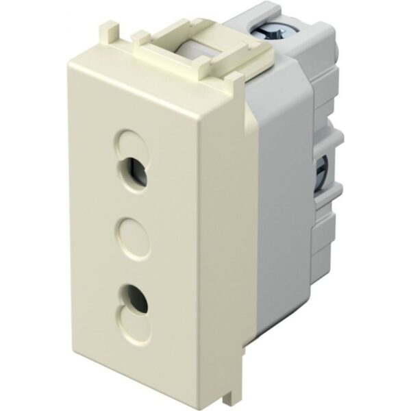 Modul priză simplă TEM, 1M, bej, 220-240V AC
