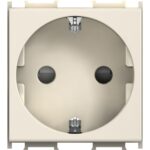 Modul priză simplă TEM, 2M, bej, 220-240V AC