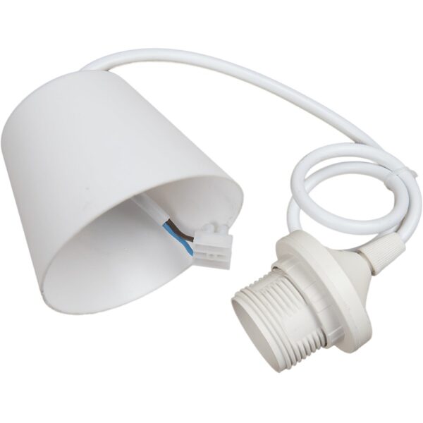 Pendul iluminat E27, 70 cm, alb