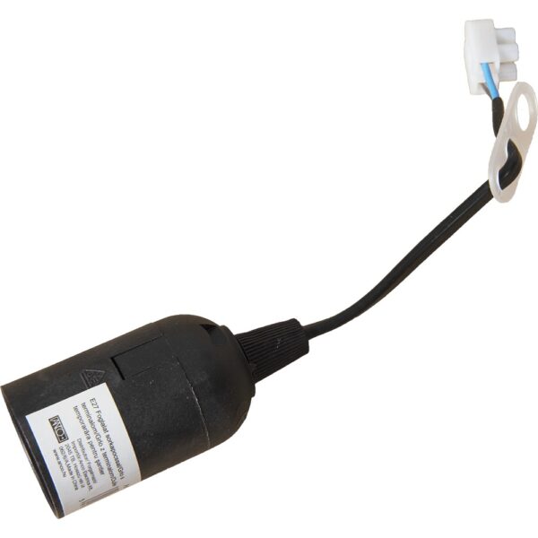 Pendul temporar, tip soclu Edison 27, negru, 15 cm.