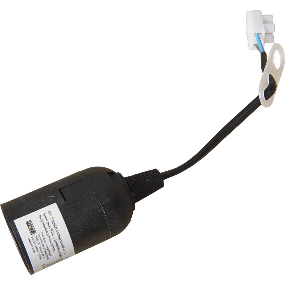 Pendul temporar, tip soclu Edison 27, negru, 15 cm. Pendul temporar, tip soclu Edison 27, negru, 15 cm.