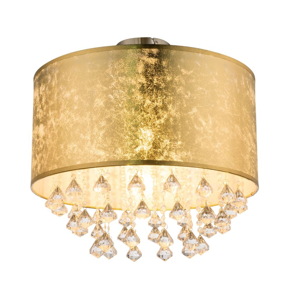 Plafoniera Amy I Cristal, auriu, 1 x E14, D 40 cm, H 38 cm, 60 W Plafoniera Amy I Cristal, auriu, 1 x E14, D 40 cm, H 38 cm, 60 W