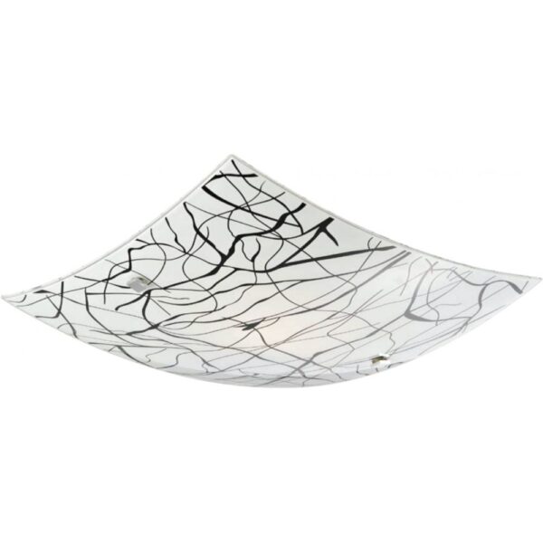 Plafoniera Klausen Elysia 400, 3 x E27, metal + abajur sticla, IP20