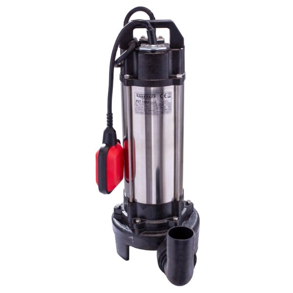 Pompă submersibilă cu tocător Wasserkonig PST 1800 pentru ape reziduale, 1800 W, H max 12,2 m