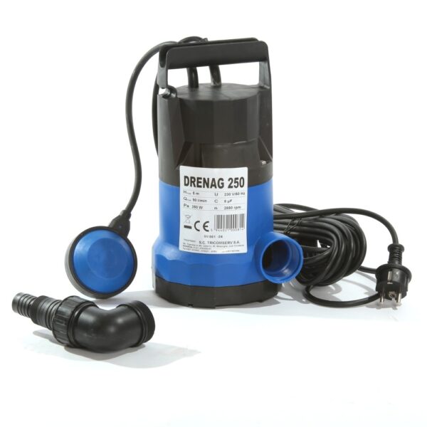 Pompă submersibilă de drenaj Economy DRENAG 250 cu plutitor, 370 W, 5400 l/h