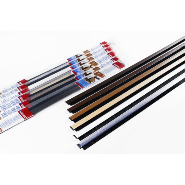 Prag izolator Geko Plastiflex, PVC, perie nylon, maro