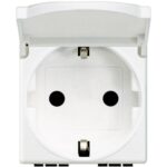Priză cu capac Matix, Bticino AM5440/2, 2M, alb