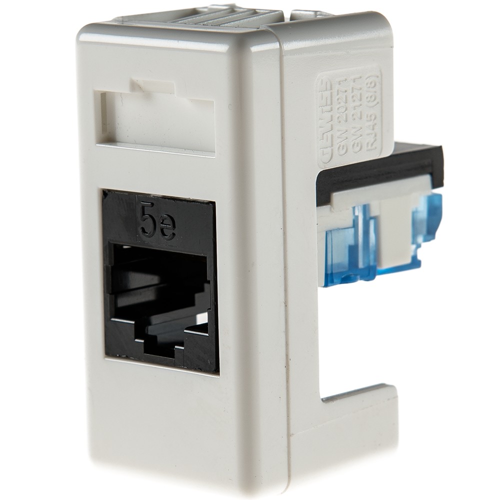 Priză date RJ45 Cat 5E UTP SYSTEM alb, Gewiss GW20271, 1 modul Priză date RJ45 Cat 5E UTP SYSTEM alb, Gewiss GW20271, 1 modul