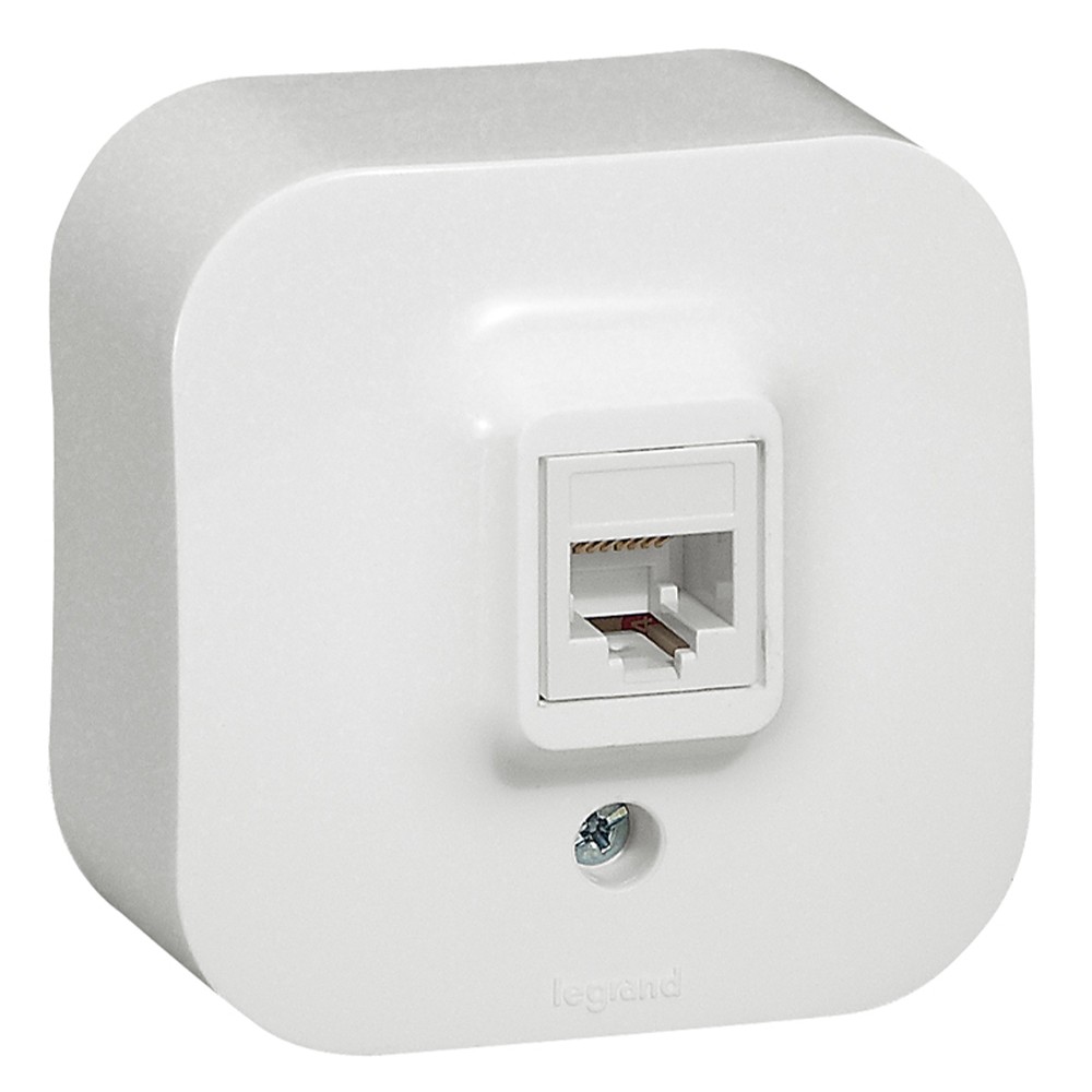 Priză date RJ45 UTP cat 5 E Forix, Legrand 782424, alb, montaj aplicat Priză date RJ45 UTP cat 5 E Forix, Legrand 782424, alb, montaj aplicat