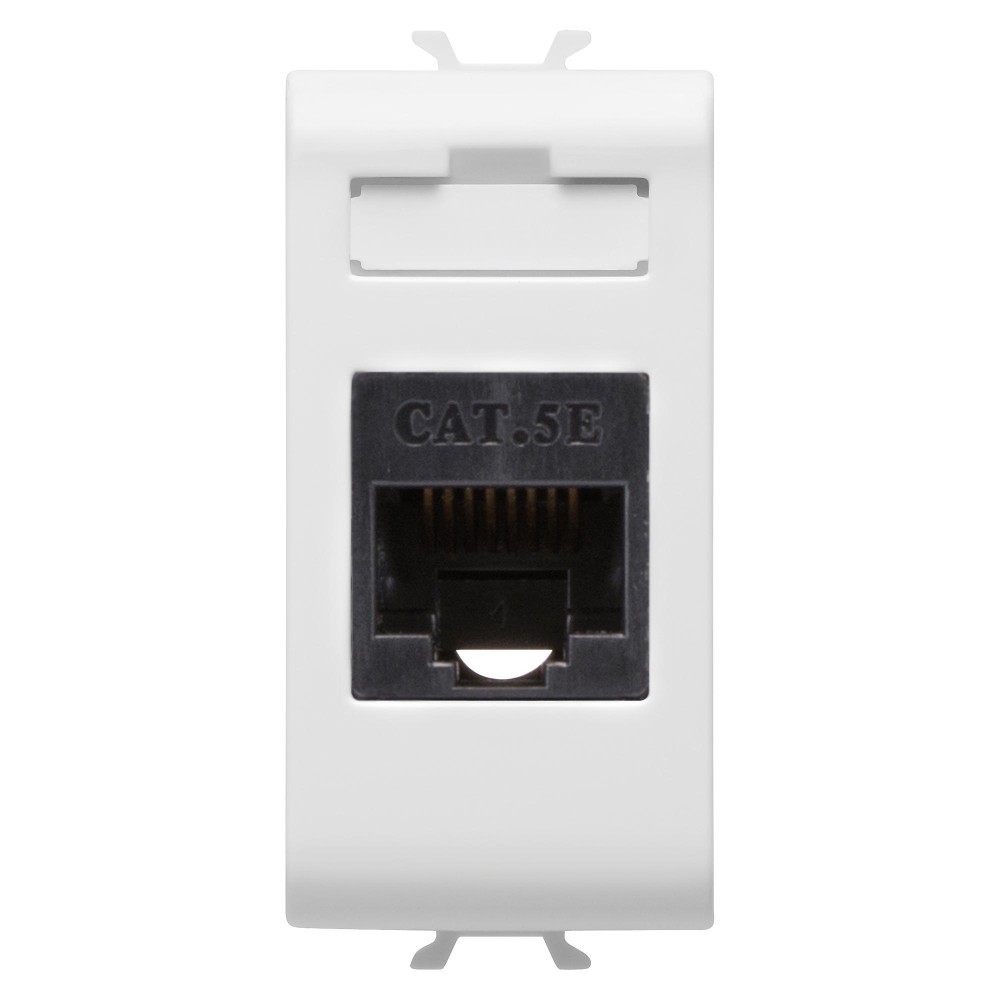 Priză date RJ45 UTP cat 5E Chorus, Gewiss GW10421, 1M, alb Priză date RJ45 UTP cat 5E Chorus, Gewiss GW10421, 1M, alb