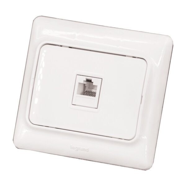 Priză date RJ45 UTP cat 5E Kaptika, Legrand 782124, alb