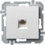 Priză date TEM CAT5E KS RJ45 8/8, alb polar, 71 x 71 x 38 mm