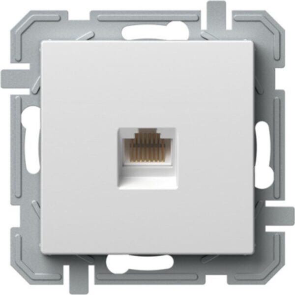 Priză date TEM CAT5E KS RJ45 8/8, alb polar, 71 x 71 x 38 mm