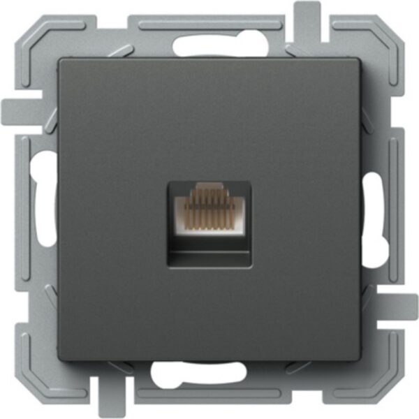 Priză date TEM CAT5E KS RJ45 8/8, antracit, 71 x 71 x 38 mm
