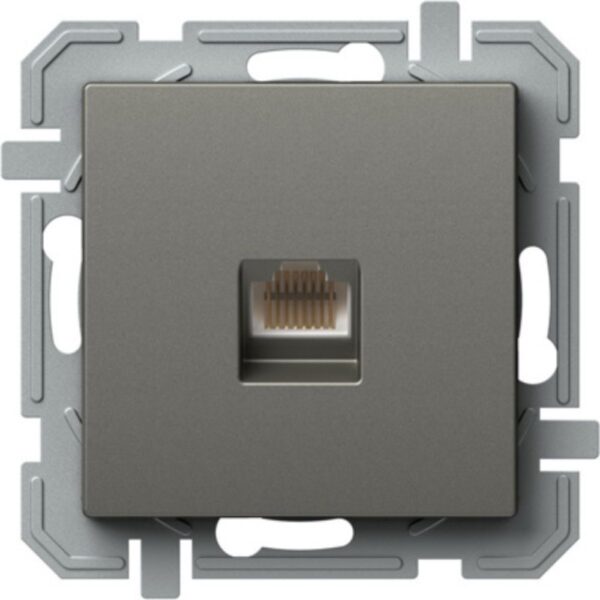 Priză date TEM CAT5E KS RJ45 8/8, titan, 71 x 71 x 38 mm