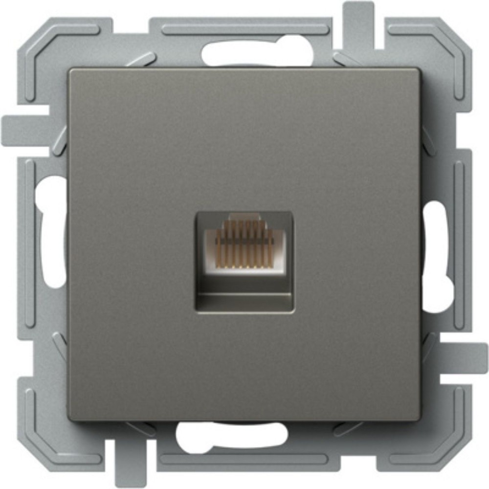 Priză date TEM CAT5E KS RJ45 8/8, titan, 71 x 71 x 38 mm Priză date TEM CAT5E KS RJ45 8/8, titan, 71 x 71 x 38 mm