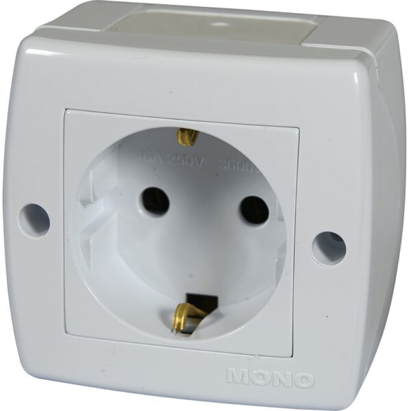 Priză electric Lohuis Octans, contact de protecție, montaj aparent, IP44