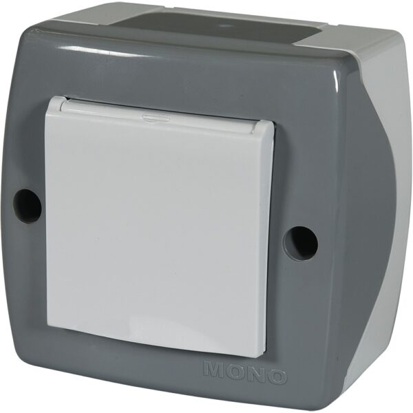 Priză electrică simplă Lohuis Octans cu capac, contact de protecție, montaj aparent, IP44