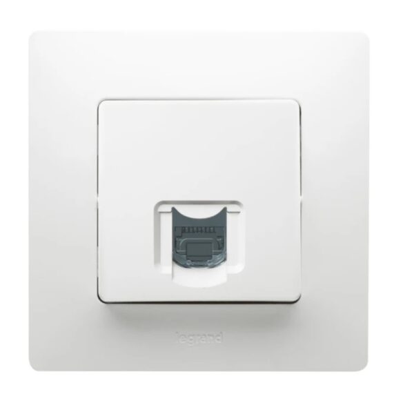 Priză internet Legrand Niloe 396444, RJ45 cat. 5E, încastrat, ramă inclusă, alb