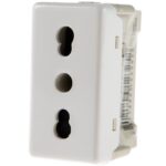 Priză modulara Comtec 2 PIN, italian, alb