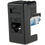 Priză telefon RJ11 System Gewiss GW21251, 1M, negru