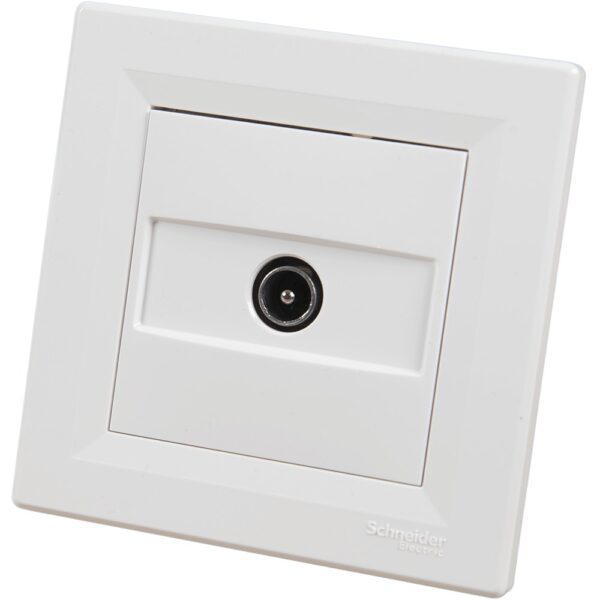 Priză tv Asfora Schneider EPH3200121, conector tata, alb