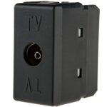 Priză tv System Gewiss GW21228, conector mama, 1M, negru