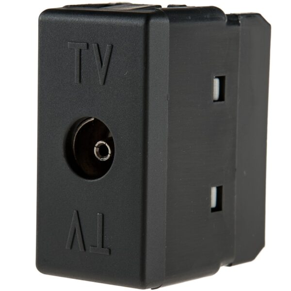 Priză tv System Gewiss GW21228, conector mama, 1M, negru