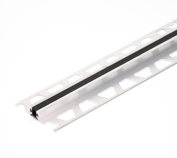 Profil de dilatatie din aluminiu cu insertie PVC negru, bara 2,7 m