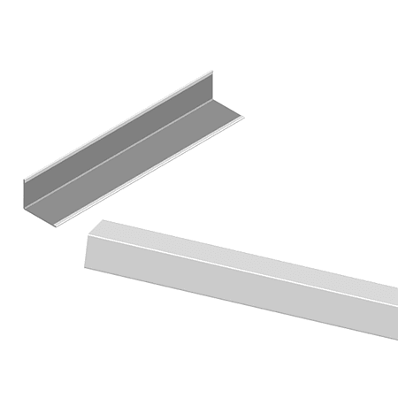 Profil perimetral unghiular pentru tavan casetat, 19 x 19 x 3000 mm