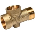 Racord 5 căi din alamă pentru hidrofor, 2 x 1/4" + 3 x 1"
