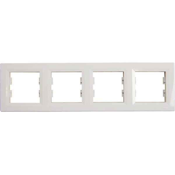 Ramă 4 module Asfora, Schneider EPH5800421, alb