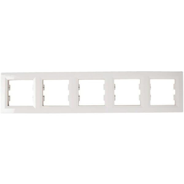 Ramă 5 module Asfora, Schneider EPH5800521, alb