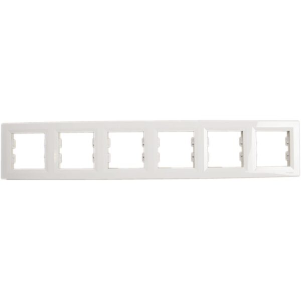 Ramă 6 module Asfora, Schneider EPH5800621, alb