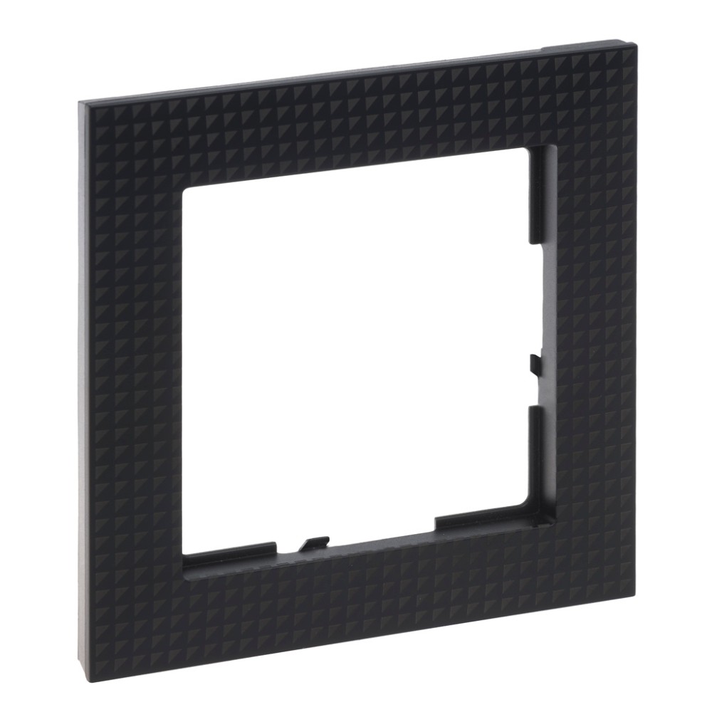 Ramă de aparataj Legrand, New Suno, 1 modul, plastic, negru cadrilat Ramă de aparataj Legrand, New Suno, 1 modul, plastic, negru cadrilat