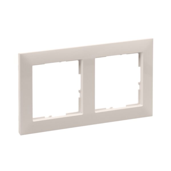 Ramă de aparataj Legrand New Suno, 2 module, PVC, bej
