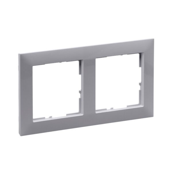 Ramă de aparataj Legrand New Suno, 2 module, PVC, gri