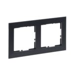 Ramă de aparataj Legrand, New Suno, 2 module, PVC, gri inchis