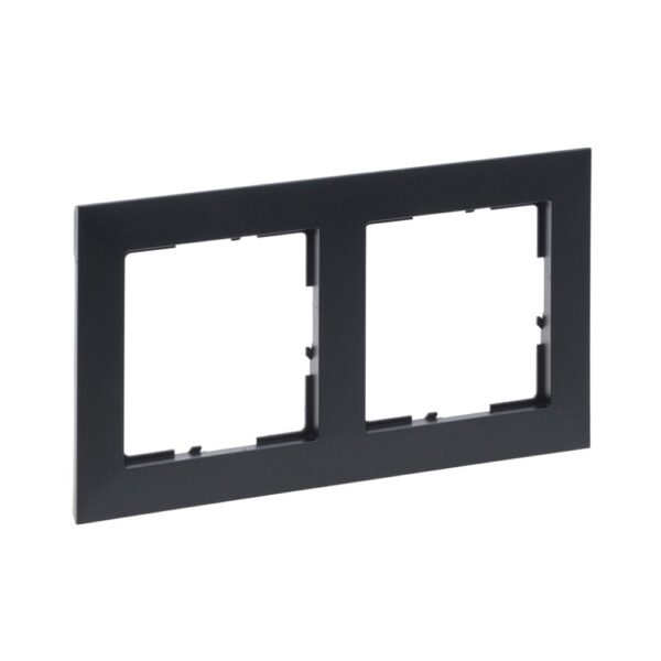 Ramă de aparataj Legrand, New Suno, 2 module, PVC, gri inchis