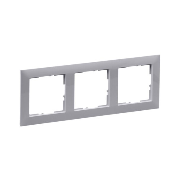 Ramă de aparataj Legrand New Suno, 3 module, PVC, gri