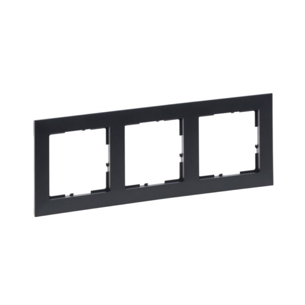 Ramă de aparataj Legrand, New Suno, 3 module, PVC, gri inchis