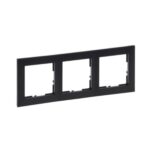 Ramă de aparataj Legrand, New Suno, 3 module, PVC, negru cadrilat
