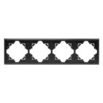 Ramă de aparataj Legrand New Suno, 4 module, PVC, negru