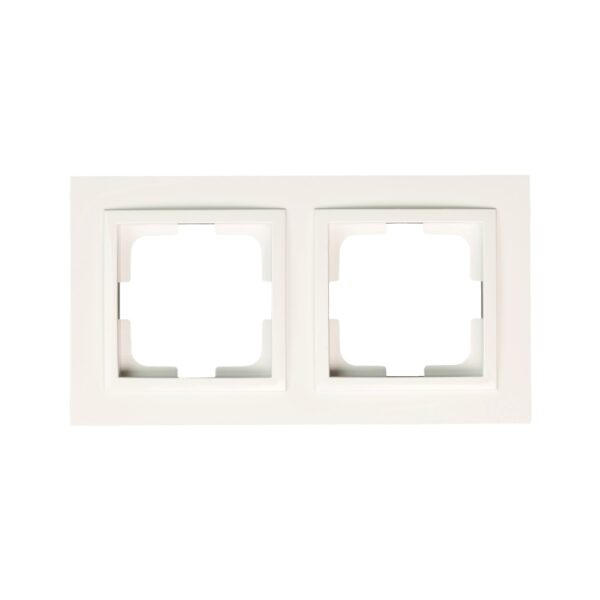 Ramă de aparataj Mono Electric Despina, 2 module, PVC, alb